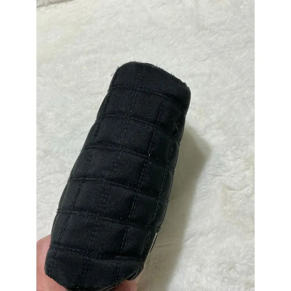 Nicole Miller Quilted Black Cosmetic Makeup Bag